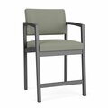 Lesro Lenox Steel Hip Chair Metal Frame, Charcoal, OH Eucalyptus Upholstery LS1161